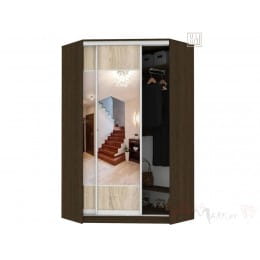 Шкаф-купе Кортекс-мебель Сенатор ШК30 геометрия (угловой), венге / дуб сонома