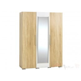 Шкаф трехстворчатый SV-мебель (МС Лагуна 2 К), дуб сонома/белый глянец