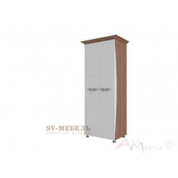 Шкаф комбинированный SV-мебель (МС Лагуна 7 К), ясень шимо темный/мдф «жемчуг»