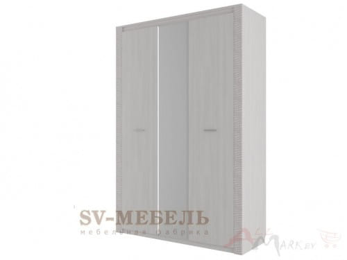 SV-мебель, Модульная система "Гамма 20 К" Шкаф комбинированный трехстворчатый Ясень анкор светлый/ Сандал светлый