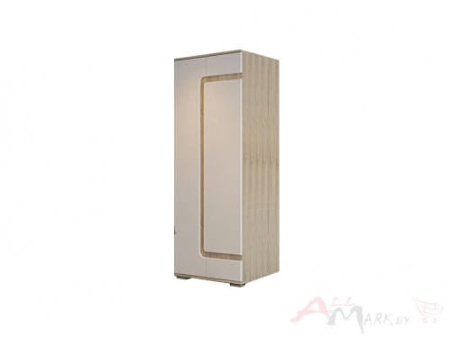 SV-мебель Нота 25 Шкаф комбинированный дуб сонома / белый глянец