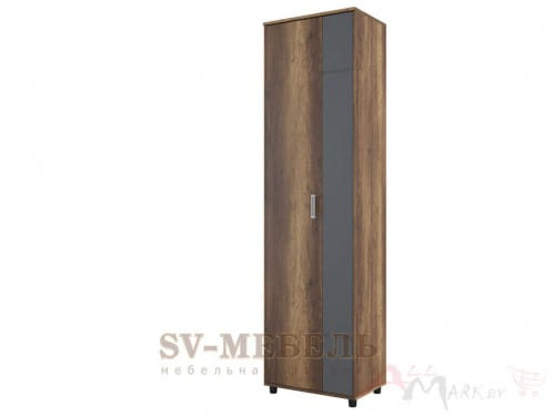 SV-мебель Визит 1 МДФ Шкаф двухстворчатый дуб каньон / серый