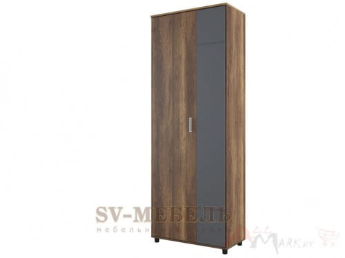 SV-мебель Визит 1 МДФ Шкаф двухстворчатый, комбинированный дуб каньон / серый