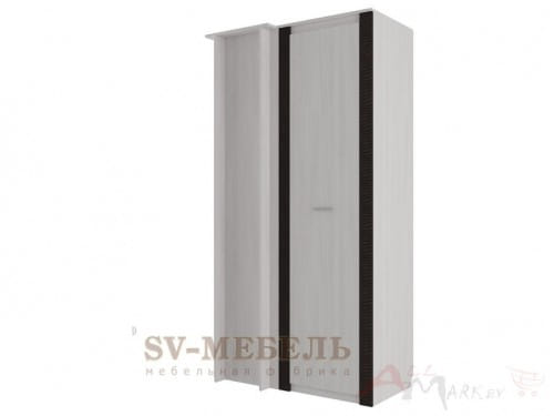 SV-мебель, Модульная система "Гамма 20 К" Шкаф угловой (прямой) Ясень анкор светлый/Венге