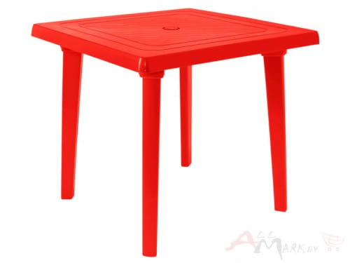 Стол Алеана пластиковый квадратный 80*80 красный