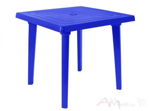 Стол Алеана пластиковый квадратный 80*80 тёмно-синий