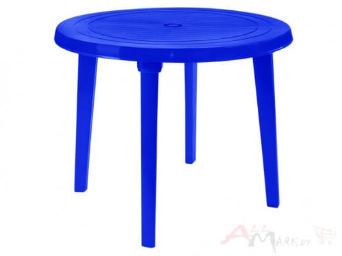 Стол Алеана пластиковый круглый d90 тёмно-синий