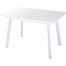 Стол со стеклом Домотека Танго ПР-1 (белый/белый/93) 80х120(157)