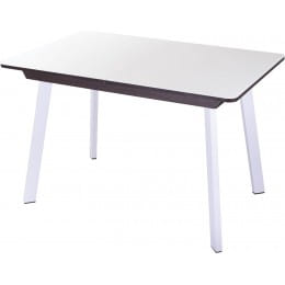 Стол со стеклом Домотека Танго ПР-1 (белый/венге/93) 80х120(157)