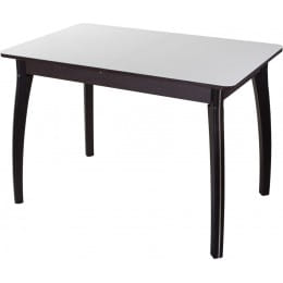 Стол со стеклом Домотека Танго ПР-1 (белый/венге/07) 80х120(157)
