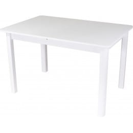 Стол со стеклом Домотека Танго ПР-1 (белый/белый/04) 80х120(157)