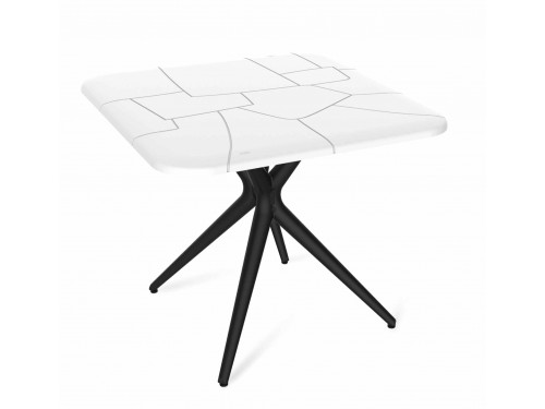 Пластиковый стол SHT-TU30/TT30 83/83 белый/черный белый / черный