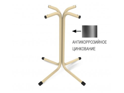 Основание для стола SHT-TU7-1 ваниль (цинк) ваниль (цинк) / черный