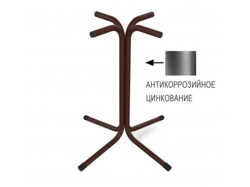 Основание для стола SHT-TU7-1 коричневое (цинк) коричневый муар (цинк) / черный