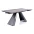 Стол обеденный Signal Salvadore ceramic раскладной, серый мрамор/черный мат