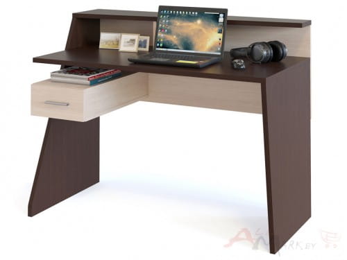 Компьютерный стол Сокол-мебель КСТ-108 венге / беленый дуб