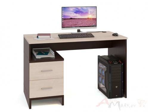 Компьютерный стол Сокол-мебель КСТ-114 венге / беленый дуб