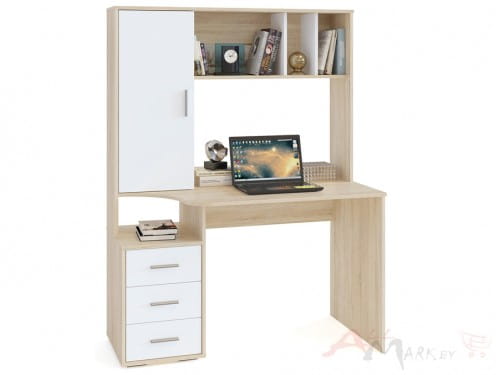 Компьютерный стол Сокол-мебель КСТ-16 дуб сонома / белый