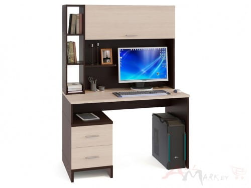 Компьютерный стол КСТ-114 с надстройкой КН-03 Сокол-мебель