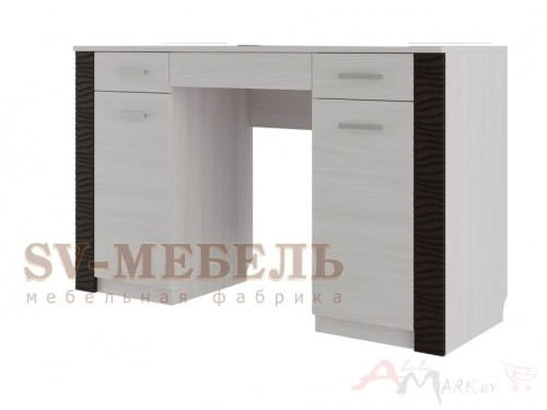 SV-мебель, Модульная система "Гамма 20 К" Стол туалетный Ясень анкор светлый/Венге