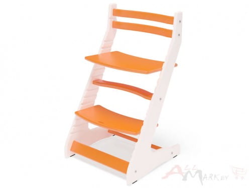 Растущий стул Милвуд Вырастайка 2D белый / оранжевый