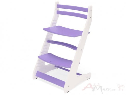 Растущий стул Милвуд Вырастайка 2D белый / фиолетовый