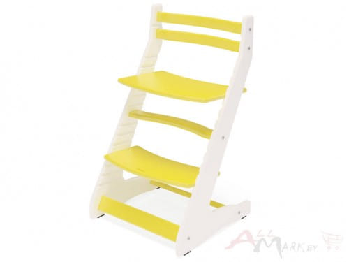 Растущий стул Милвуд Вырастайка 2D белый / желтый