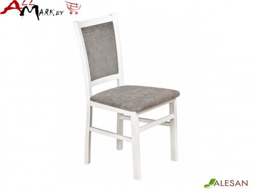 Кухонный стул Атис Alesan с каркасом из массива бука, тон белая эмаль