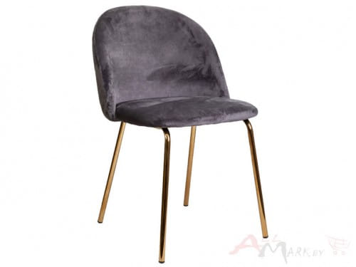 Кухонный стул Prado Sedia серый велюр/золото