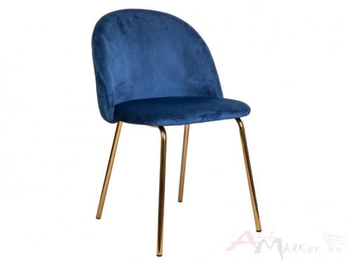 Кухонный стул Prado Sedia синий велюр/золото