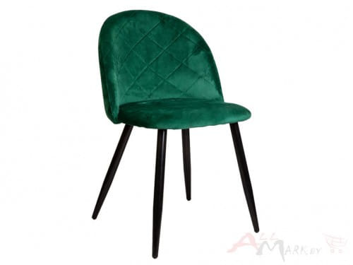 Кухонный стул Honnor Sedia зеленый велюр/черный