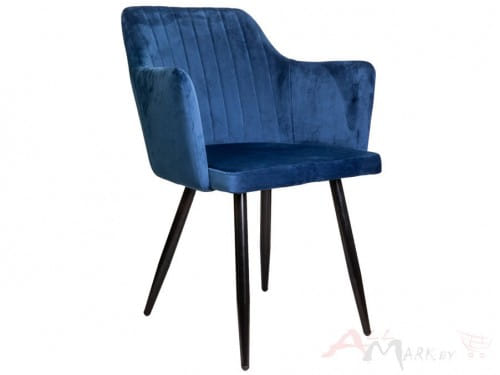 Кухонный стул Brit Sedia синий велюр/черный