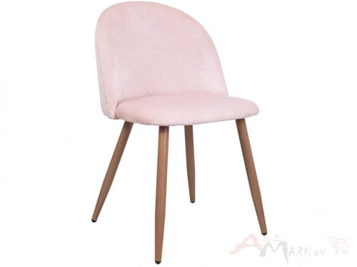 Кухонный стул Honnor Sedia светло-розовый велюр HLR-39/дуб