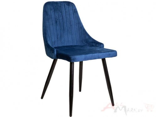 Кухонный стул Sedia Megan  вельвет, синий / черный