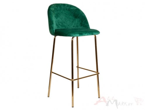 Барный стул Icon Sedia зеленый велюр/золото