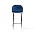 Барный стул Icon black Sedia синий велюр/черный