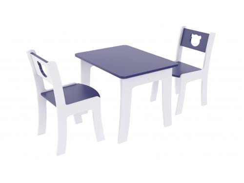 SV-мебель, Мебель бытовая детская Стул исполнения 1; тип I; ростовой номер 2/1200 Синий перламутр / Милк матовый