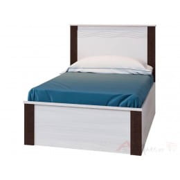 Кровать двойная SV-мебель (МС Гамма 20 К) 120x200, ясень анкор светлый/венге