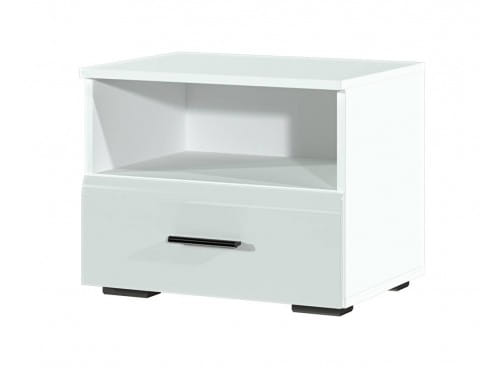SV-мебель, Модульная система "Соло К" Тумба прикроватная Белый/Белый глянец/Венге