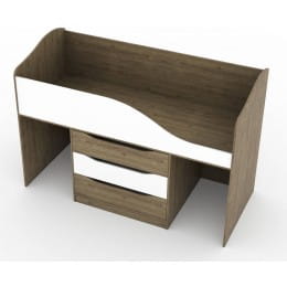 Кровать-трансформер SV-мебель (МС Миндаль К) 80x190, гикори темный / белый