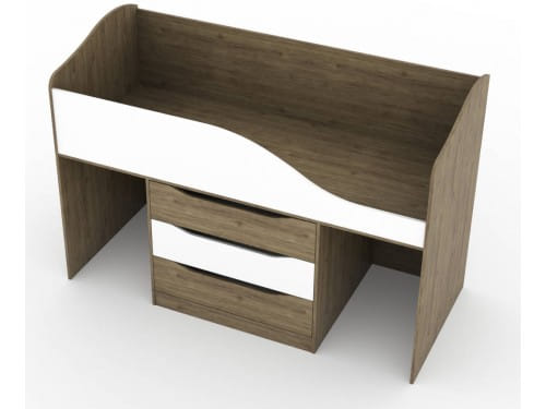 SV-мебель, Модульная система "Миндаль К" Кровать трансформер (0,8*1,9) Гикори тёмный / Белый