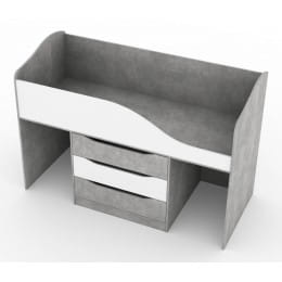 Кровать-трансформер SV-мебель (МС Миндаль К) 80x190, цемент светлый/белый