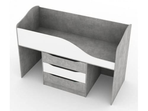 SV-мебель, Модульная система "Миндаль К" Кровать трансформер (0,8*1,9) Цемент светлый / Белый