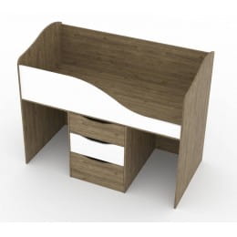 Кровать-трансформер SV-мебель (МС Миндаль К) 80x160, гикори темный / белый