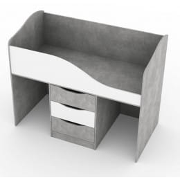 Кровать-трансформер SV-мебель (МС Миндаль К) 80x160, цемент светлый/белый