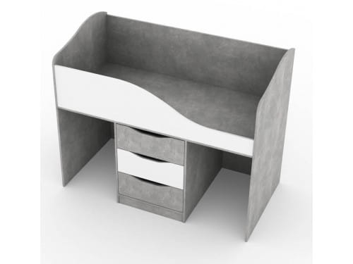 SV-мебель, Модульная система "Миндаль К" Кровать трансформер (0,8*1,6) Цемент светлый / Белый
