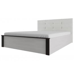 Кровать двойная SV-мебель (МС Гамма 20 К) с мягким изголовьем 140x200, ясень анкор светлый/венге