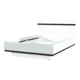 Кровать двойная SV-мебель (МС Соло К) 140x200, белый/венге/белый глянец/венге