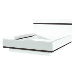 Кровать двойная SV-мебель (МС Соло К) 160x200, белый/венге/белый глянец/венге