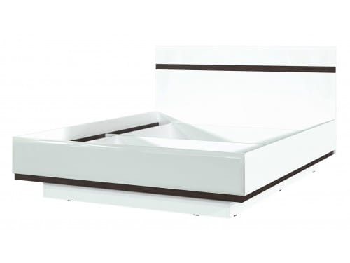 SV-мебель, Модульная система "Соло К" Кровать двойная (универсальная) 1,6*2,0 Белый/Венге/Белый глянец/Венге